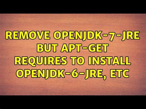 Apt Remove Openjdk