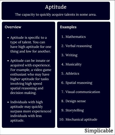 aptitude definition and examples