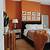 aqua bedroom with orange accent ideas