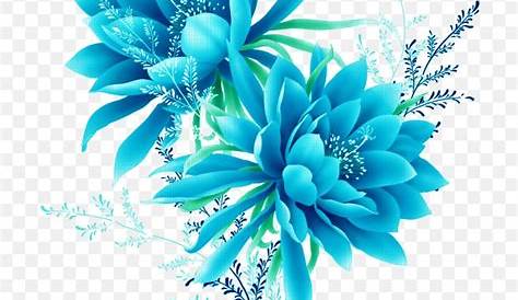 Download Blue Flower Effect Element Flowers Pixel Clipart