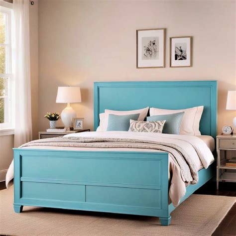 aqua blue bed