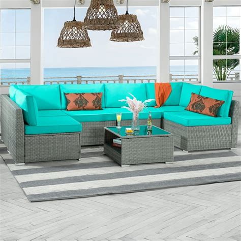 Aqua Blue Patio Set