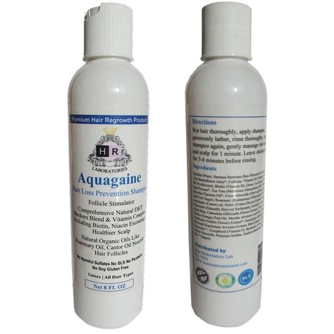 Aquagaine Premium Hair Loss Prevention/Restoration Shampoo with Organic