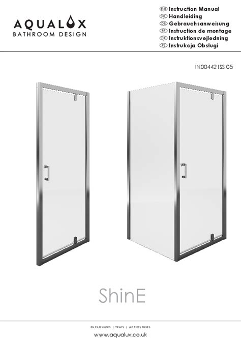 Aqualux Shower Screen Instructions