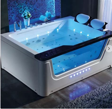 Aqualux Whirlpool Tub Heater / Whirlpool Bathtub black double pump with