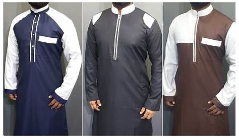Black Color Arabic Style Jubba Thobe For Men Jsdc