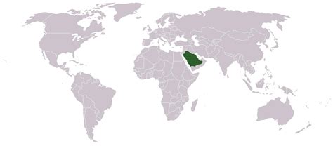 arabia saudita mapa mundi