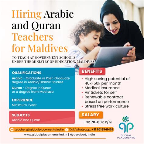 arabic teachers job vacancies