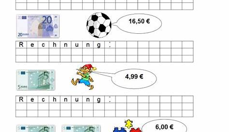 Arbeitsblätter Mathe Klasse 3 Rechnen Mit Geld Kostenlos - Anika Brinn