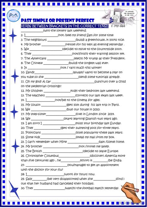 Simple past vs present perfect Übungen Unterrichtsmaterial im Fach Englisch in 2021