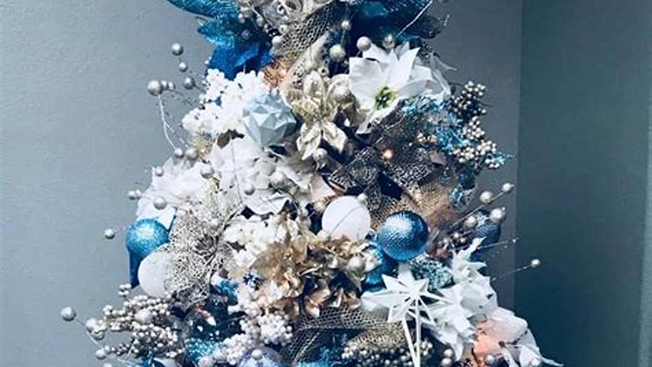 Discover the Enchanting World of White, Blue, and Gold Christmas Trees