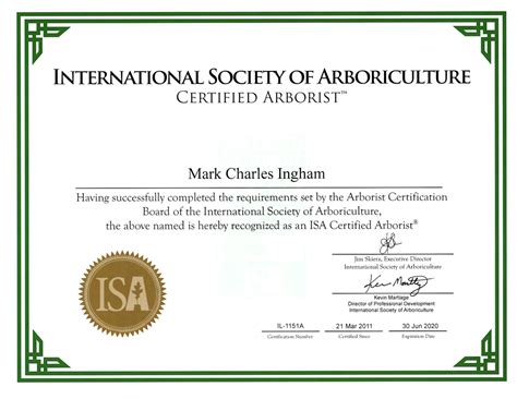 arborist certification