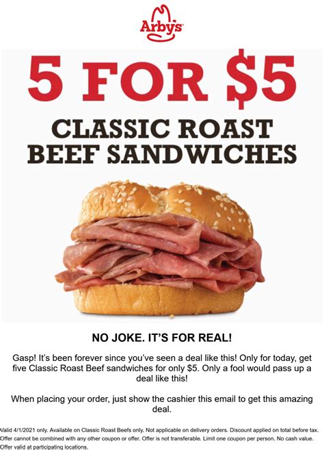 Arbys Coupons 2017 Printable