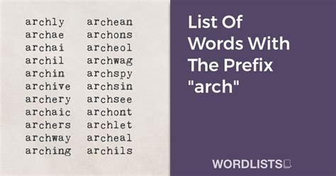 Arch Example Words