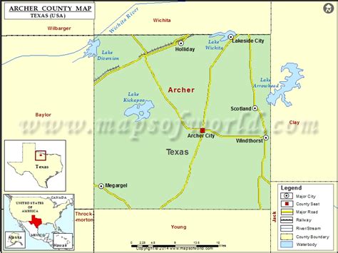 Archer County Texas Map