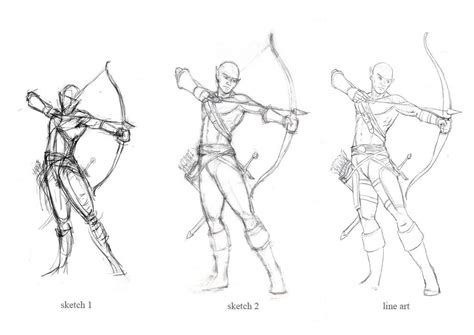 Archer Drawing Poses