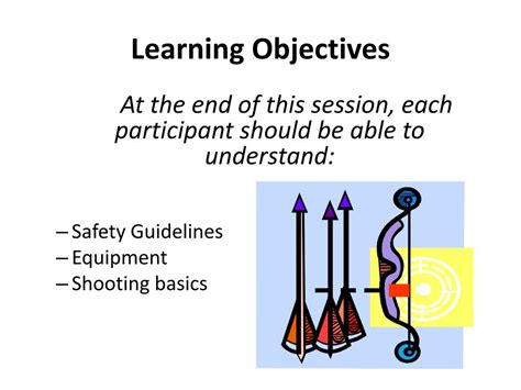 Archery Learning Objectives