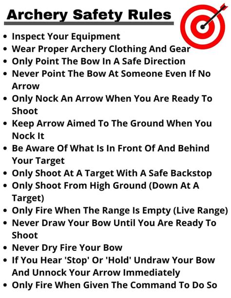 Archery Safety Rules Uk