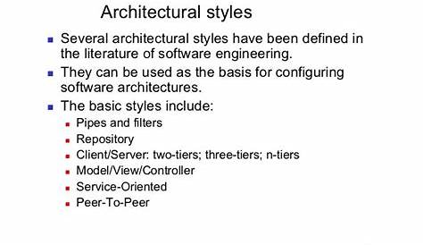 Architectural Style Definition In Software Engineering