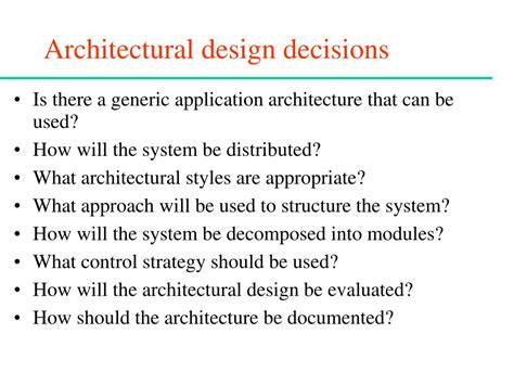 Architectural Design Decisions In Software Engineering