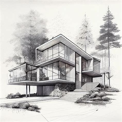 Architecture Building Design Sketch
