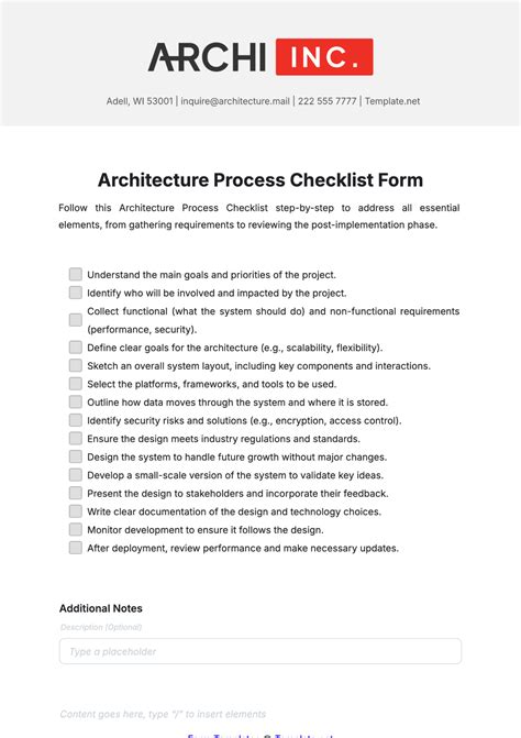 architecture requirements specification template