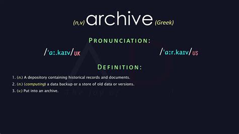 archive meaning in malay