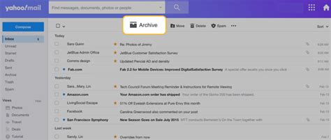 archive meaning in yahoo mail