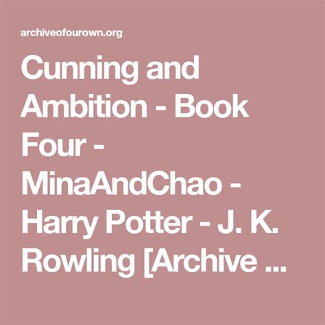 archive of our own harry potter ambitions