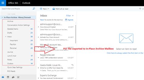 archive office 365 mailbox to pst