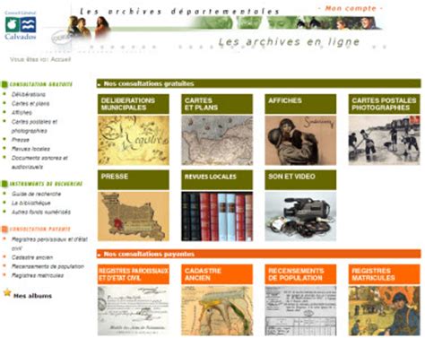 archives departementales du calvados en ligne