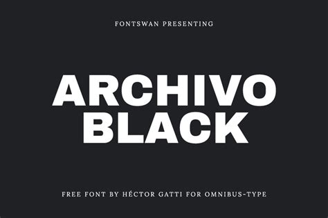archivo black font dafont