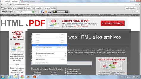 archivos html a pdf