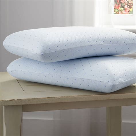 arctic sleep cool blue memory foam pillow