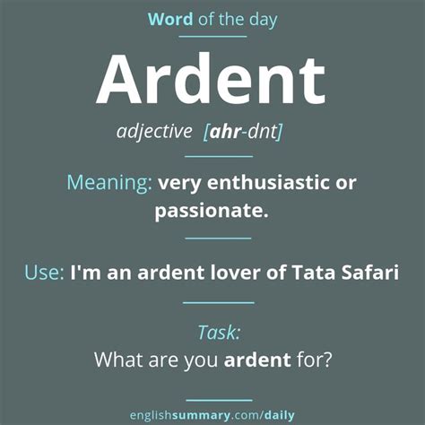 ardent meaning in tamil with example