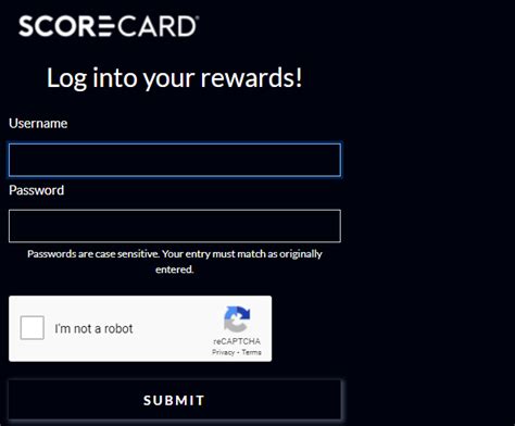 ardent scorecard rewards login