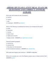 ardms spi 100 questions exam