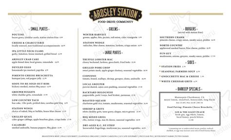 ardsley station savannah menu