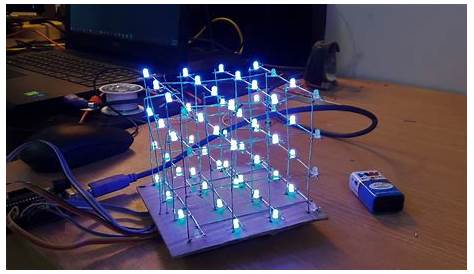 Arduino Uno Led Cube 4x4x4 LED CUBE 4X4X4 USING ARDUINO UNO , ,