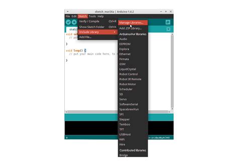 arduino ide installation libraries