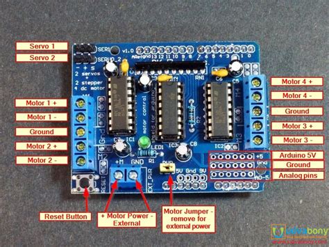 arduino motor shield circuit diagram