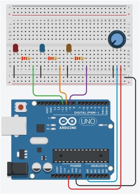 Arduino Multiple Led Potentiometer