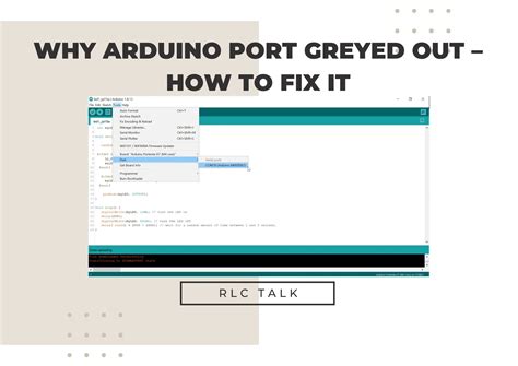 arduino port option greyed out