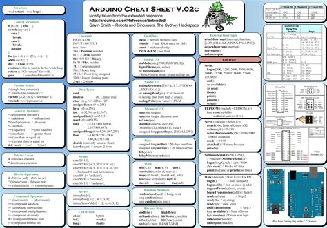 arduino programming cheat sheet pdf