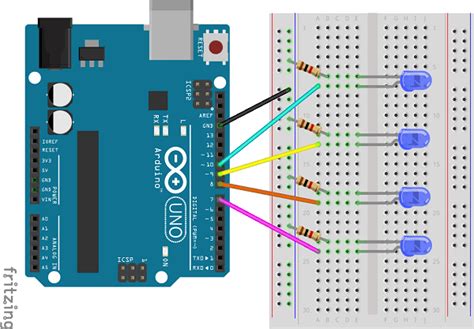 Arduino Running Lights With Button