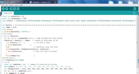 Arduino Song Code Jingle Bells