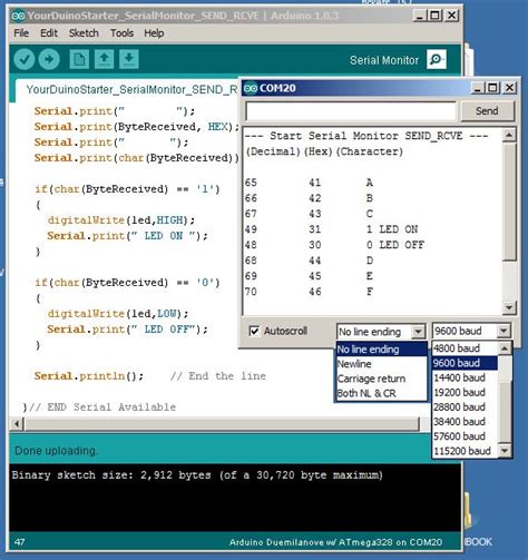 arduino tutorial serial monitor