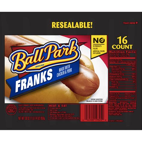 Ball Park® Bun Size Beef Hot Dogs, 8 Count