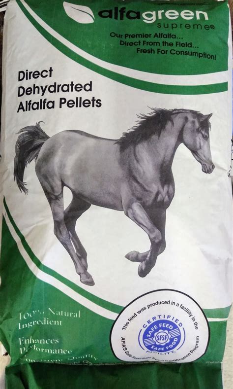 are alfalfa pellets good for horses