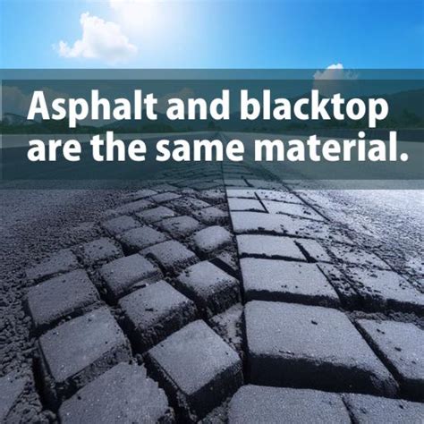 are asphalt and blacktop the same